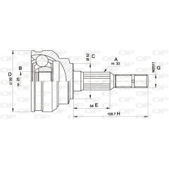 Embout de cardan avant (kit de réparation) OPEN PARTS CVJ5283.10