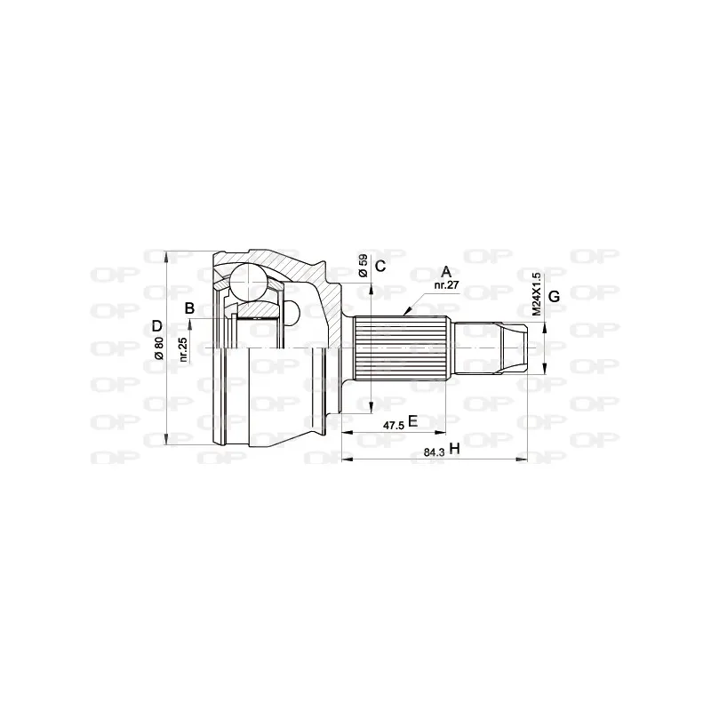 Embout de cardan avant (kit de réparation) OPEN PARTS CVJ5292.10