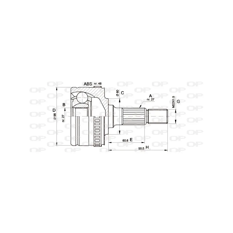 Embout de cardan avant (kit de réparation) OPEN PARTS CVJ5293.10
