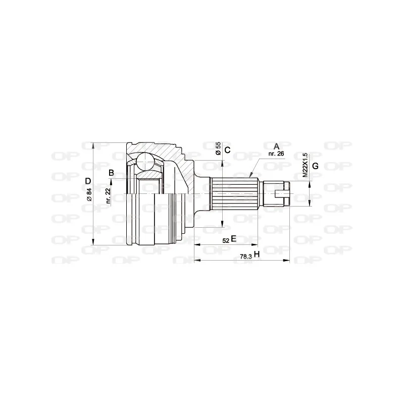 Embout de cardan avant (kit de réparation) OPEN PARTS CVJ5294.10