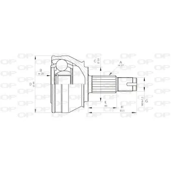 Embout de cardan avant (kit de réparation) OPEN PARTS CVJ5295.10