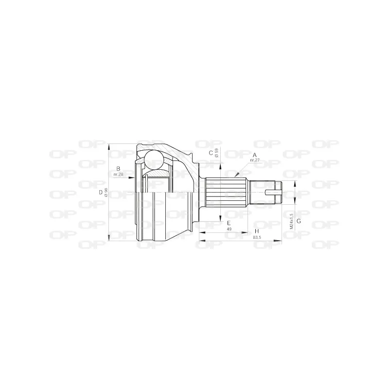 Embout de cardan avant (kit de réparation) OPEN PARTS CVJ5295.10