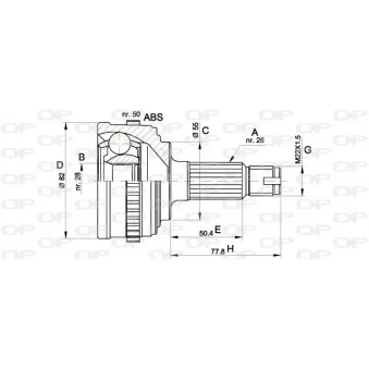 Embout de cardan avant (kit de réparation) OPEN PARTS CVJ5296.10