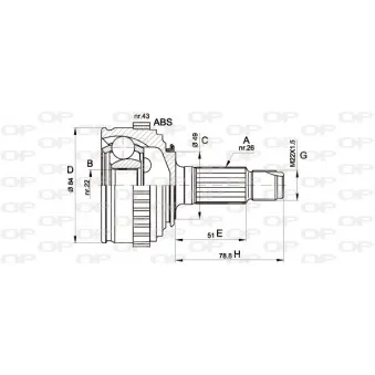 Embout de cardan avant (kit de réparation) OPEN PARTS CVJ5298.10