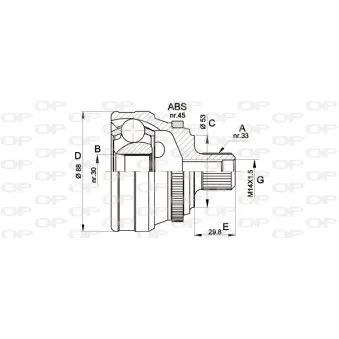 Embout de cardan avant (kit de réparation) OPEN PARTS CVJ5304.10