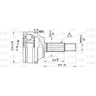 Embout de cardan avant (kit de réparation) OPEN PARTS CVJ5306.10