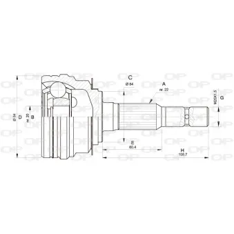 Embout de cardan avant (kit de réparation) OPEN PARTS CVJ5307.10