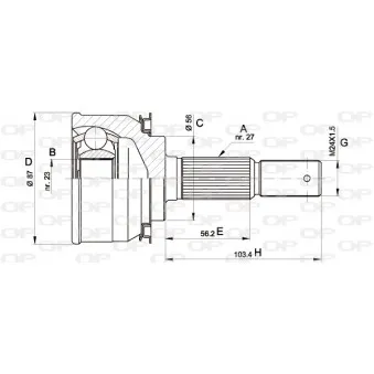 Embout de cardan avant (kit de réparation) OPEN PARTS CVJ5308.10