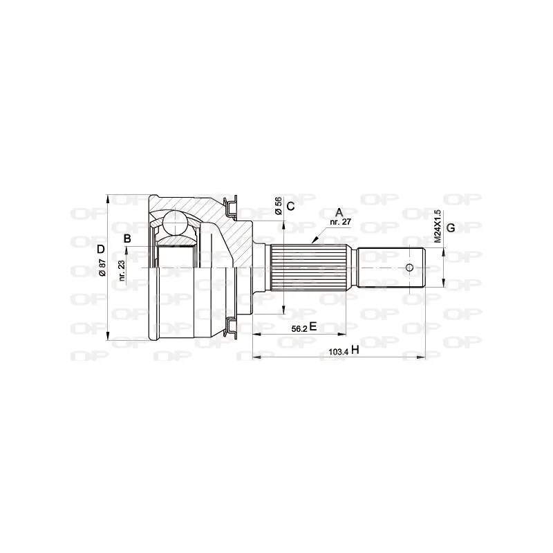 Embout de cardan avant (kit de réparation) OPEN PARTS CVJ5308.10