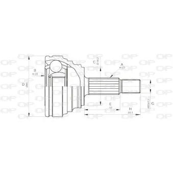Embout de cardan avant (kit de réparation) OPEN PARTS CVJ5312.10