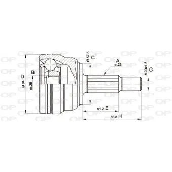 Embout de cardan avant (kit de réparation) OPEN PARTS