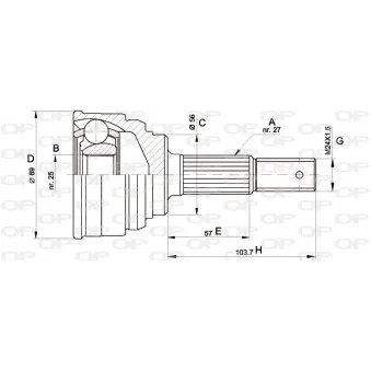 Embout de cardan avant (kit de réparation) OPEN PARTS CVJ5319.10