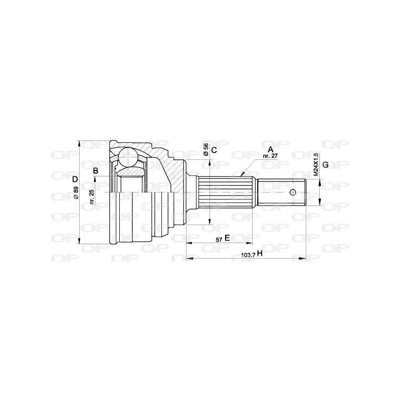 Embout de cardan avant (kit de réparation) OPEN PARTS CVJ5319.10