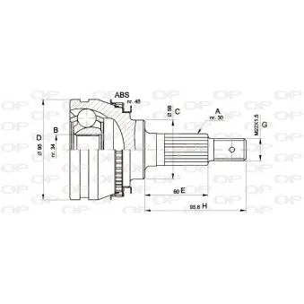 Embout de cardan avant (kit de réparation) OPEN PARTS CVJ5321.10