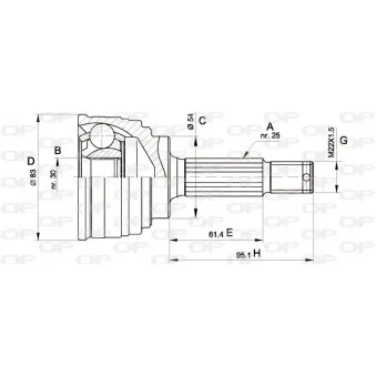 Embout de cardan avant (kit de réparation) OPEN PARTS CVJ5325.10