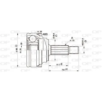 Embout de cardan avant (kit de réparation) OPEN PARTS CVJ5332.10