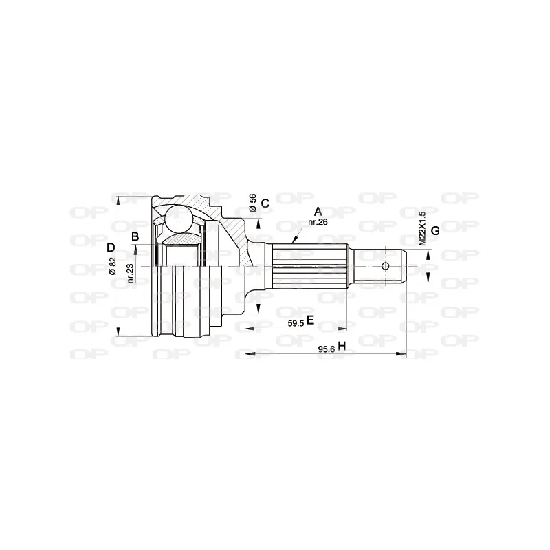 Embout de cardan avant (kit de réparation) OPEN PARTS CVJ5336.10