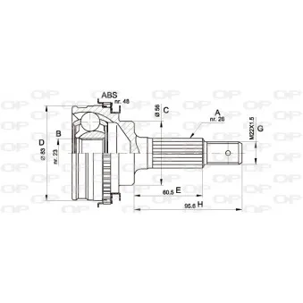 Embout de cardan avant (kit de réparation) OPEN PARTS CVJ5337.10