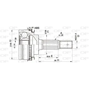 Embout de cardan avant (kit de réparation) OPEN PARTS CVJ5341.10