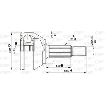 Embout de cardan avant (kit de réparation) OPEN PARTS