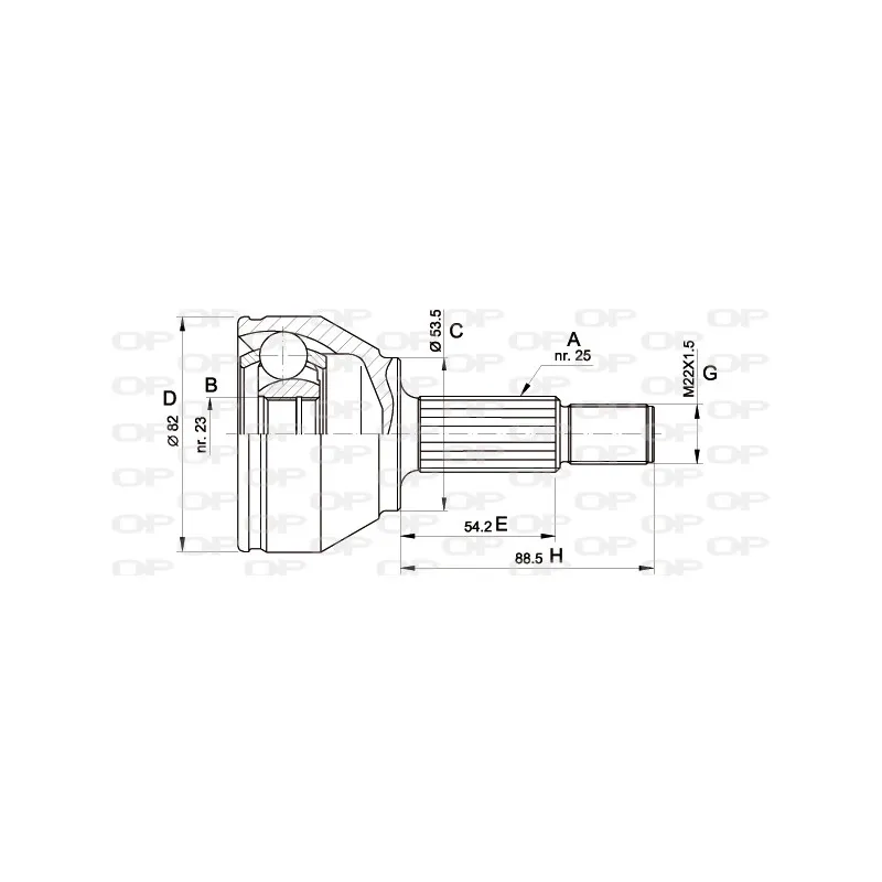 Embout de cardan avant (kit de réparation) OPEN PARTS CVJ5344.10