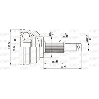 Embout de cardan avant (kit de réparation) OPEN PARTS CVJ5345.10