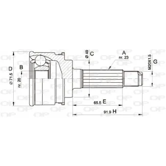 Embout de cardan avant (kit de réparation) OPEN PARTS CVJ5348.10