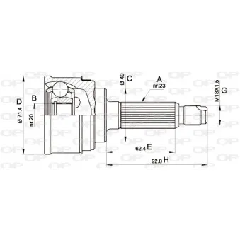 Embout de cardan avant (kit de réparation) OPEN PARTS CVJ5349.10