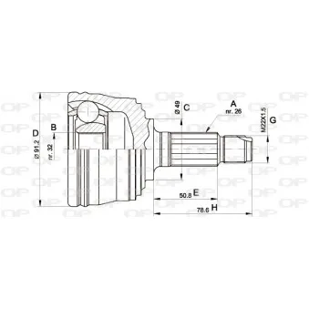 Embout de cardan avant (kit de réparation) OPEN PARTS CVJ5353.10