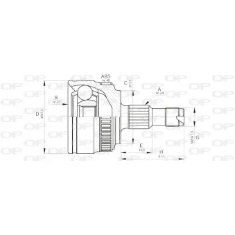 Embout de cardan avant (kit de réparation) OPEN PARTS CVJ5354.10