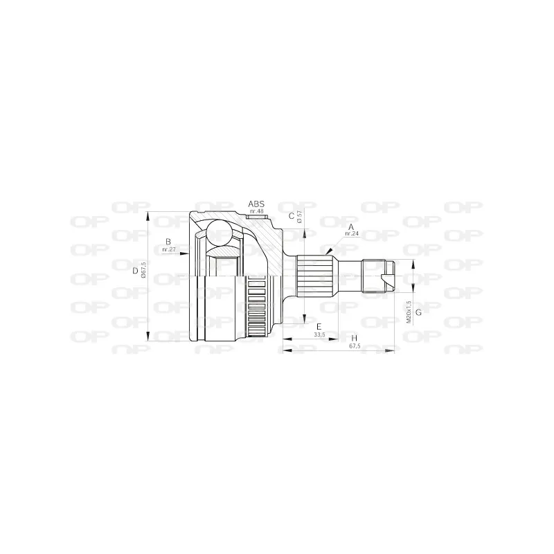 Embout de cardan avant (kit de réparation) OPEN PARTS CVJ5354.10
