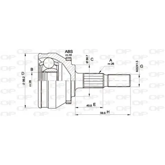 Embout de cardan avant (kit de réparation) OPEN PARTS CVJ5355.10