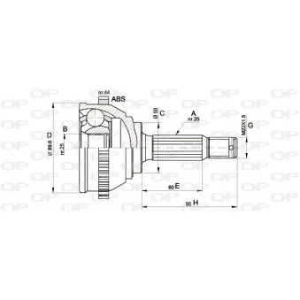 Embout de cardan avant (kit de réparation) OPEN PARTS CVJ5357.10