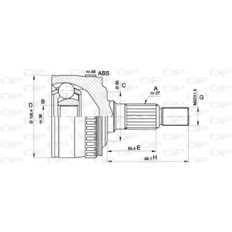 Embout de cardan avant (kit de réparation) OPEN PARTS CVJ5360.10