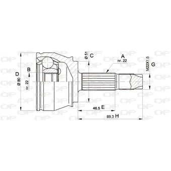Embout de cardan avant (kit de réparation) OPEN PARTS CVJ5361.10