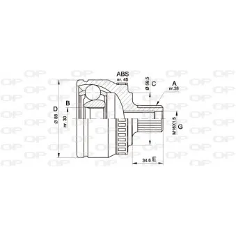 Embout de cardan avant (kit de réparation) OPEN PARTS