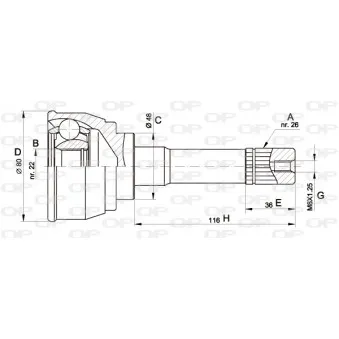 Embout de cardan avant (kit de réparation) OPEN PARTS CVJ5367.10
