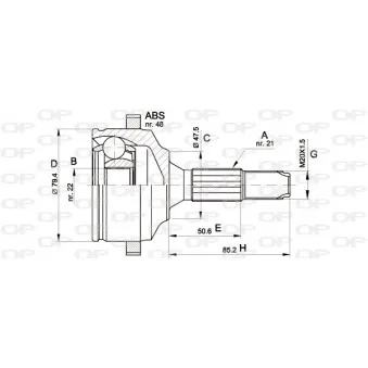 Embout de cardan avant (kit de réparation) OPEN PARTS CVJ5369.10