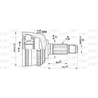 Embout de cardan avant (kit de réparation) OPEN PARTS CVJ5370.10