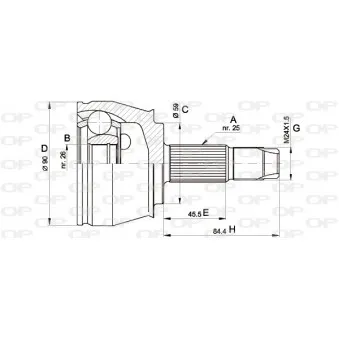 Embout de cardan avant (kit de réparation) OPEN PARTS CVJ5375.10