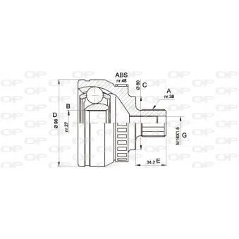 Embout de cardan avant (kit de réparation) OPEN PARTS CVJ5376.10