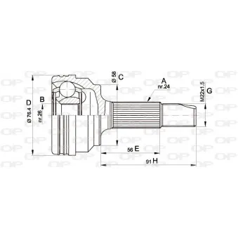 Embout de cardan avant (kit de réparation) OPEN PARTS CVJ5379.10