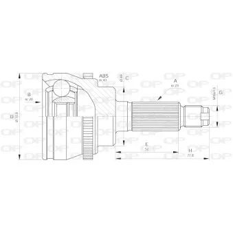 Embout de cardan avant (kit de réparation) OPEN PARTS