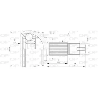Embout de cardan avant (kit de réparation) OPEN PARTS CVJ5383.10