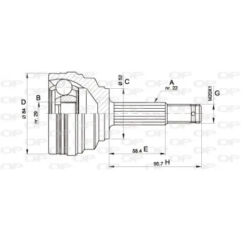 Embout de cardan avant (kit de réparation) OPEN PARTS CVJ5389.10