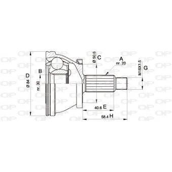 Embout de cardan avant (kit de réparation) OPEN PARTS CVJ5390.10
