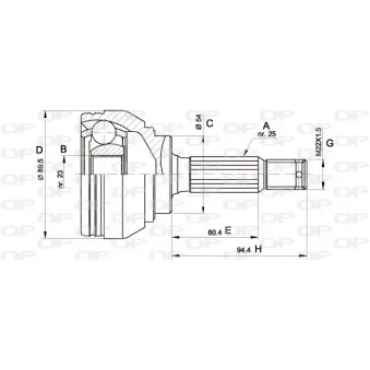 Embout de cardan avant (kit de réparation) OPEN PARTS CVJ5391.10