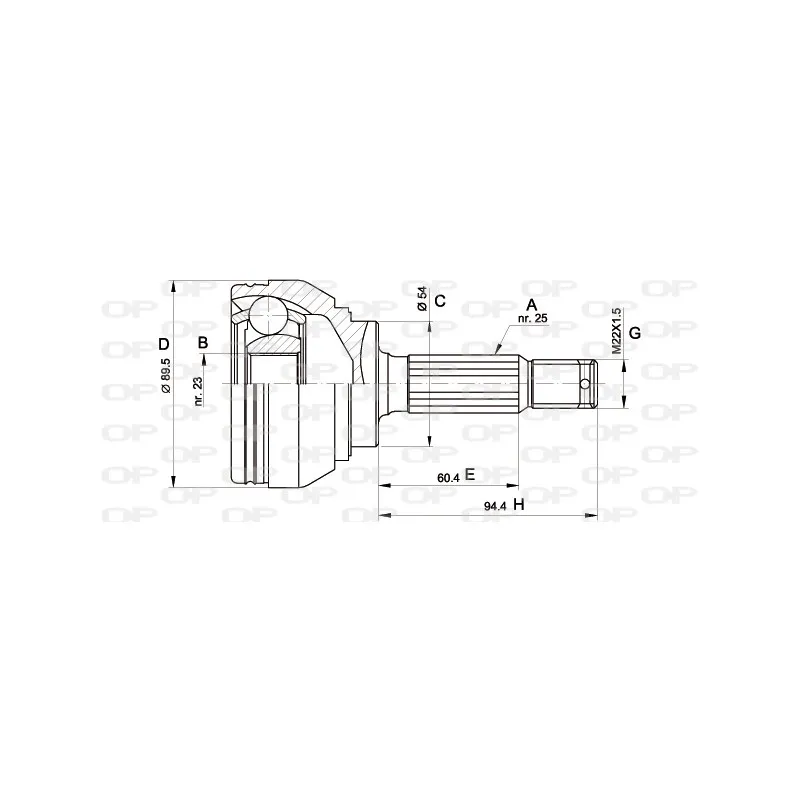 Embout de cardan avant (kit de réparation) OPEN PARTS CVJ5391.10