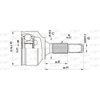Embout de cardan avant (kit de réparation) OPEN PARTS CVJ5394.10