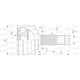 Embout de cardan avant (kit de réparation) OPEN PARTS CVJ5397.10